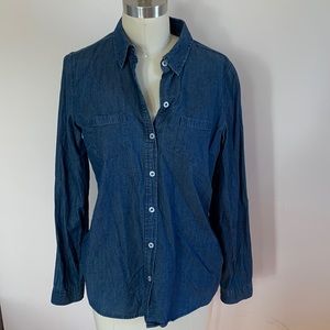 Chambray button up blouse